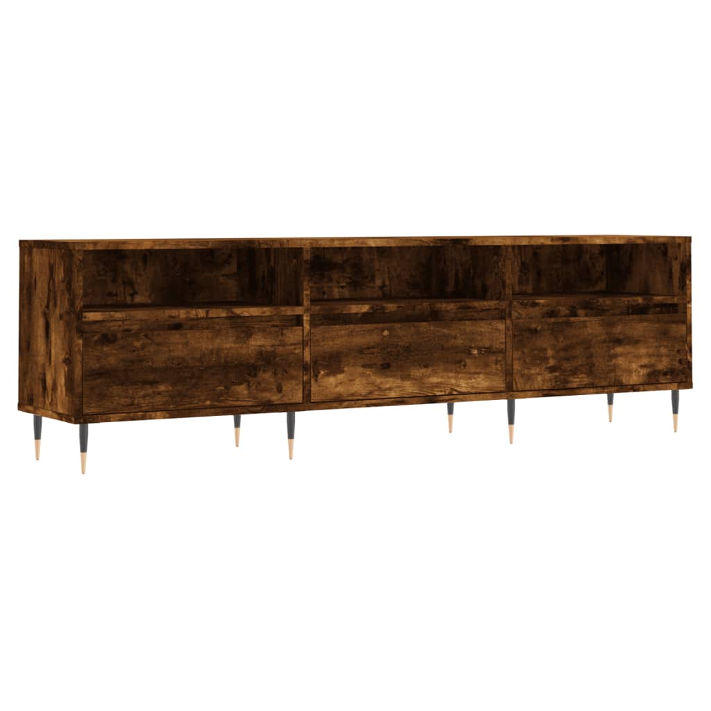 TV Cabinet Smoked Oak 150x30x44,5 cm Engineered Wood