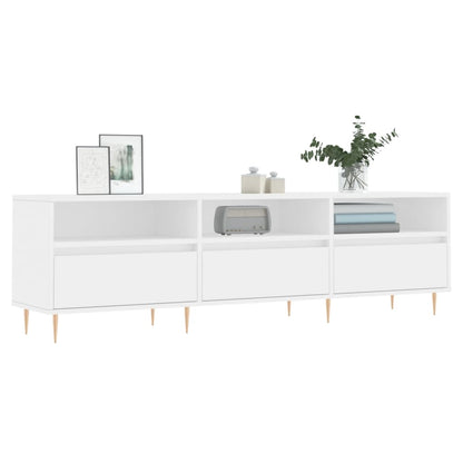 TV Cabinet White 150x30x44,5 cm Engineered Wood
