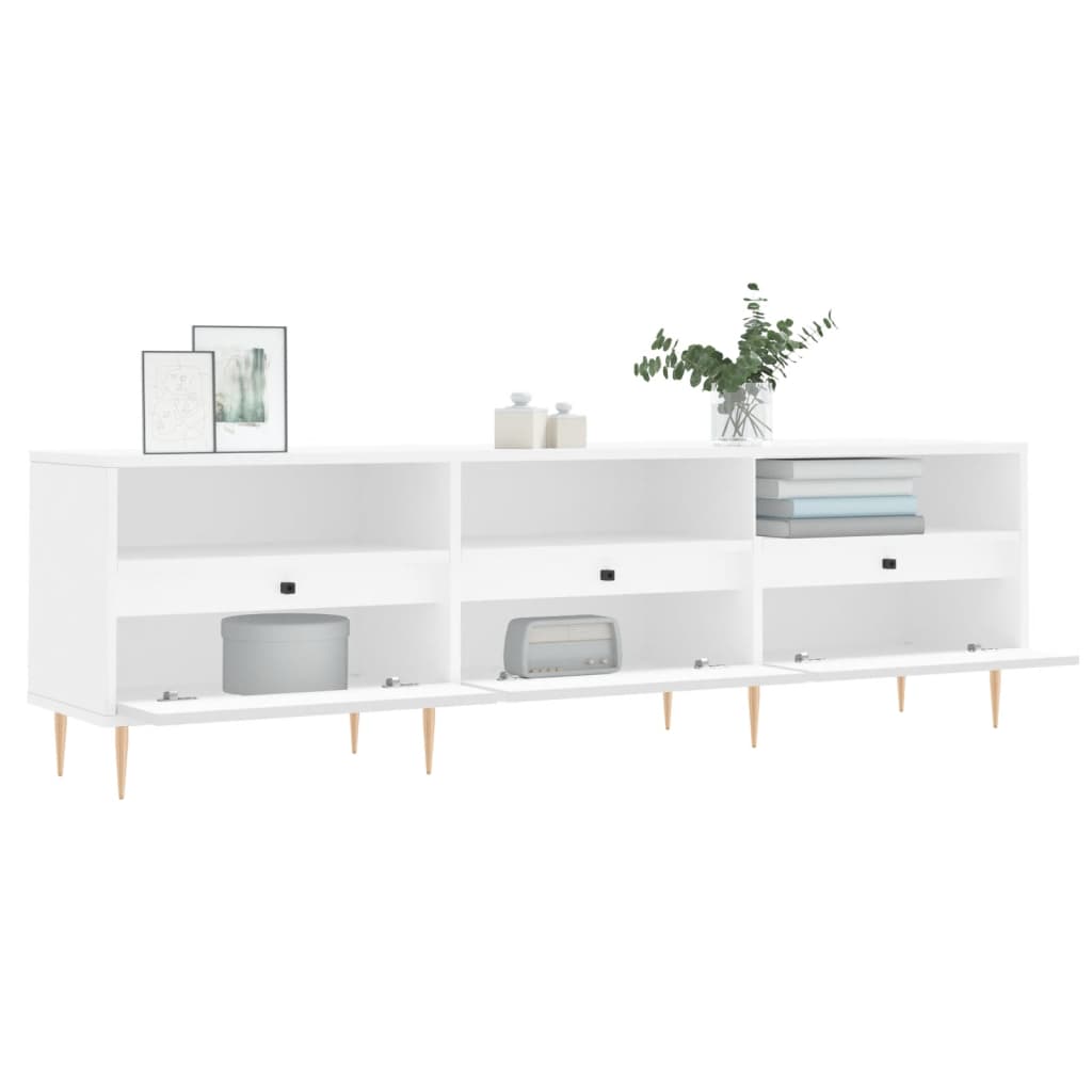 TV Cabinet White 150x30x44,5 cm Engineered Wood