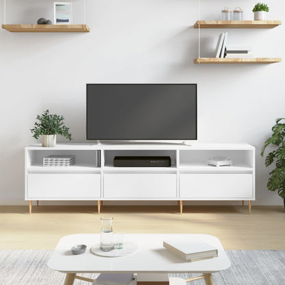TV Cabinet White 150x30x44,5 cm Engineered Wood