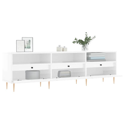 TV Cabinet High Gloss White 150x30x44,5 cm Engineered Wood