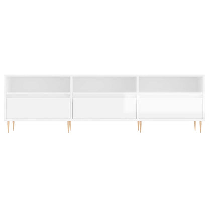 TV Cabinet High Gloss White 150x30x44,5 cm Engineered Wood