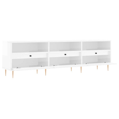 TV Cabinet High Gloss White 150x30x44,5 cm Engineered Wood