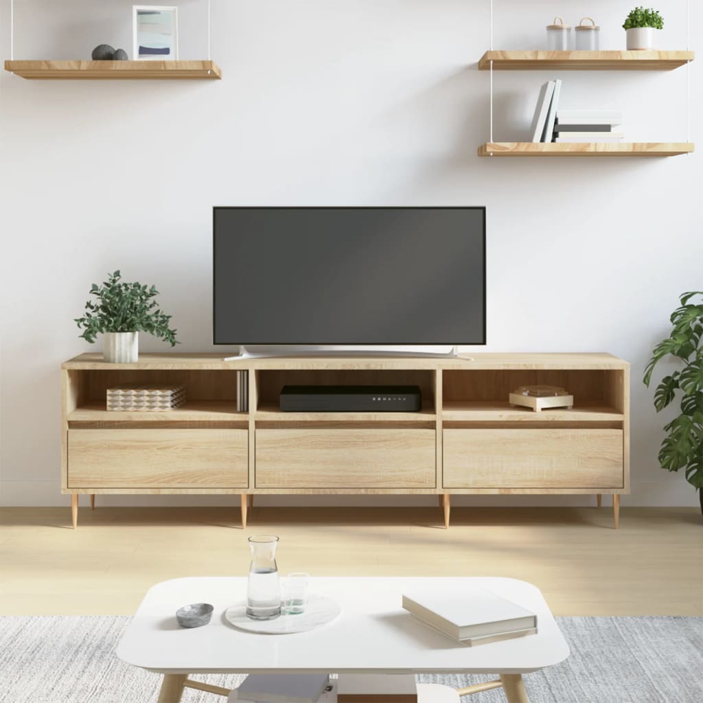 TV Cabinet Sonoma Oak 150x30x44,5 cm Engineered Wood