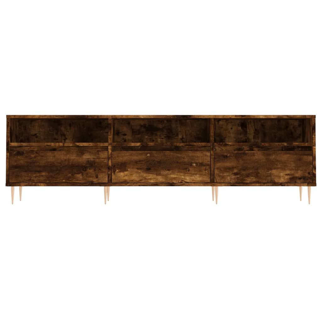 TV Cabinet Smoked Oak 150x30x44,5 cm Engineered Wood