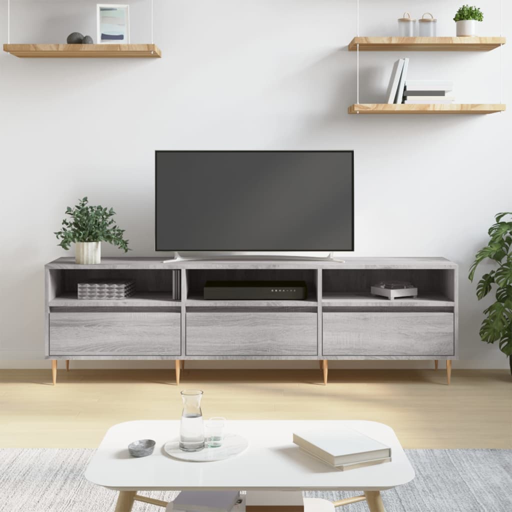 TV Cabinet Grey Sonoma 150x30x44,5 cm Engineered Wood