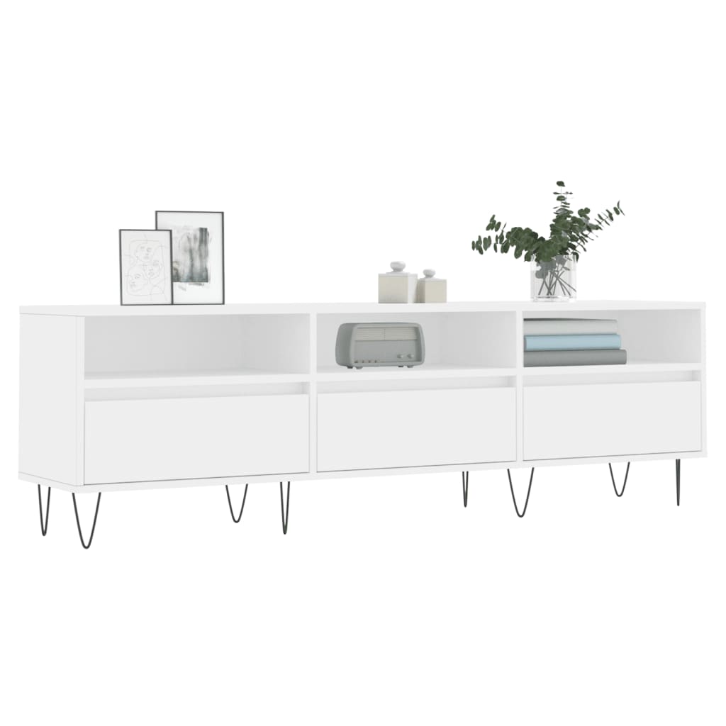 TV Cabinet White 150x30x44,5 cm Engineered Wood