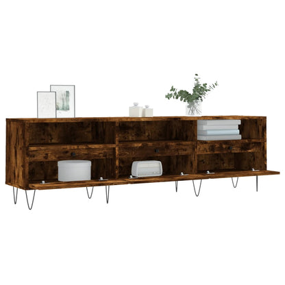TV Cabinet Smoked Oak 150x30x44,5 cm Engineered Wood