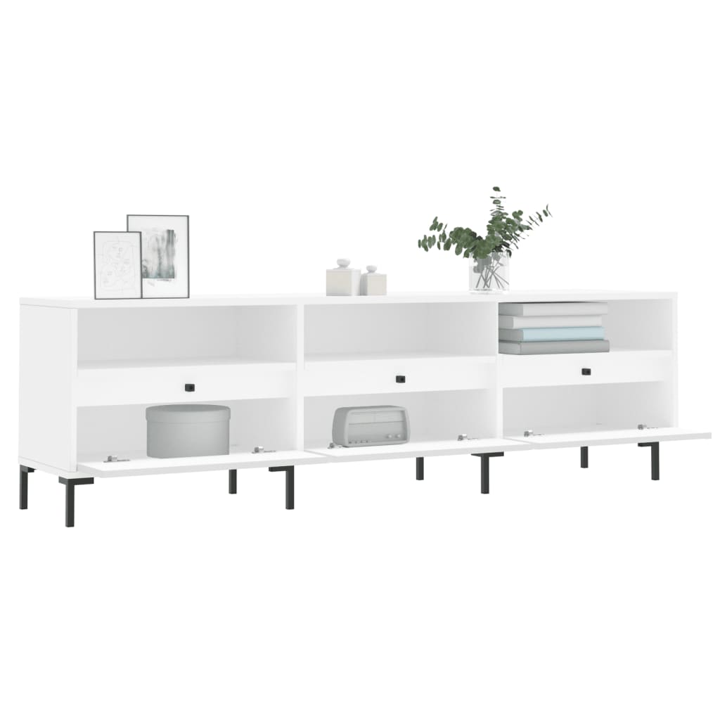 TV Cabinet White 150x30x44.5 cm Engineered Wood
