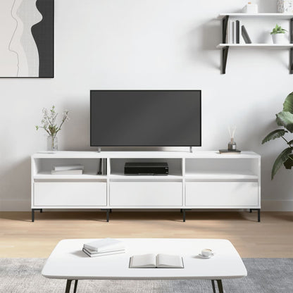 TV Cabinet White 150x30x44,5 cm Engineered Wood
