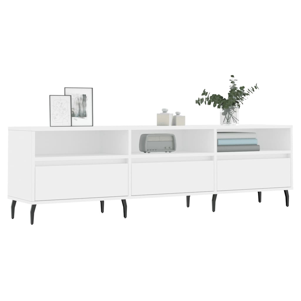 TV Cabinet White 150x30x44,5 cm Engineered Wood