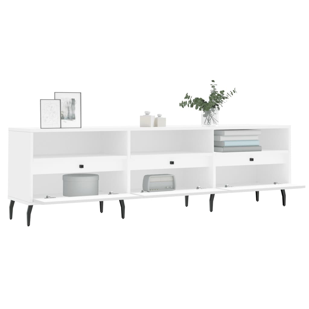 TV Cabinet White 150x30x44,5 cm Engineered Wood