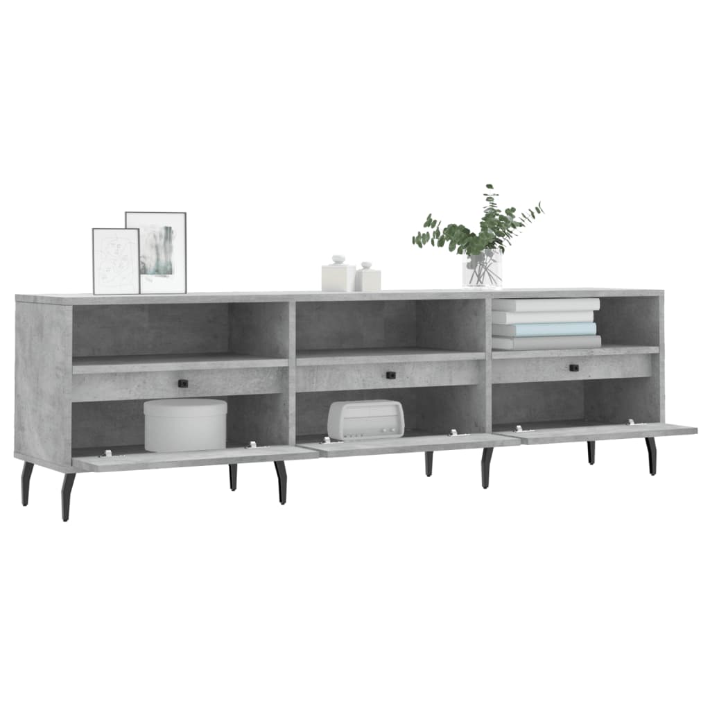 TV Cabinet Concrete Grey 150x30x44,5 cm Engineered Wood