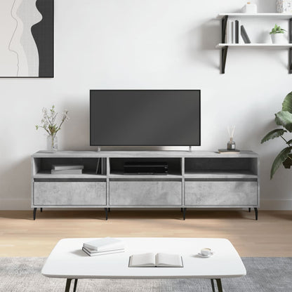 TV Cabinet Concrete Grey 150x30x44,5 cm Engineered Wood