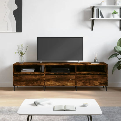 TV Cabinet Smoked Oak 150x30x44,5 cm Engineered Wood