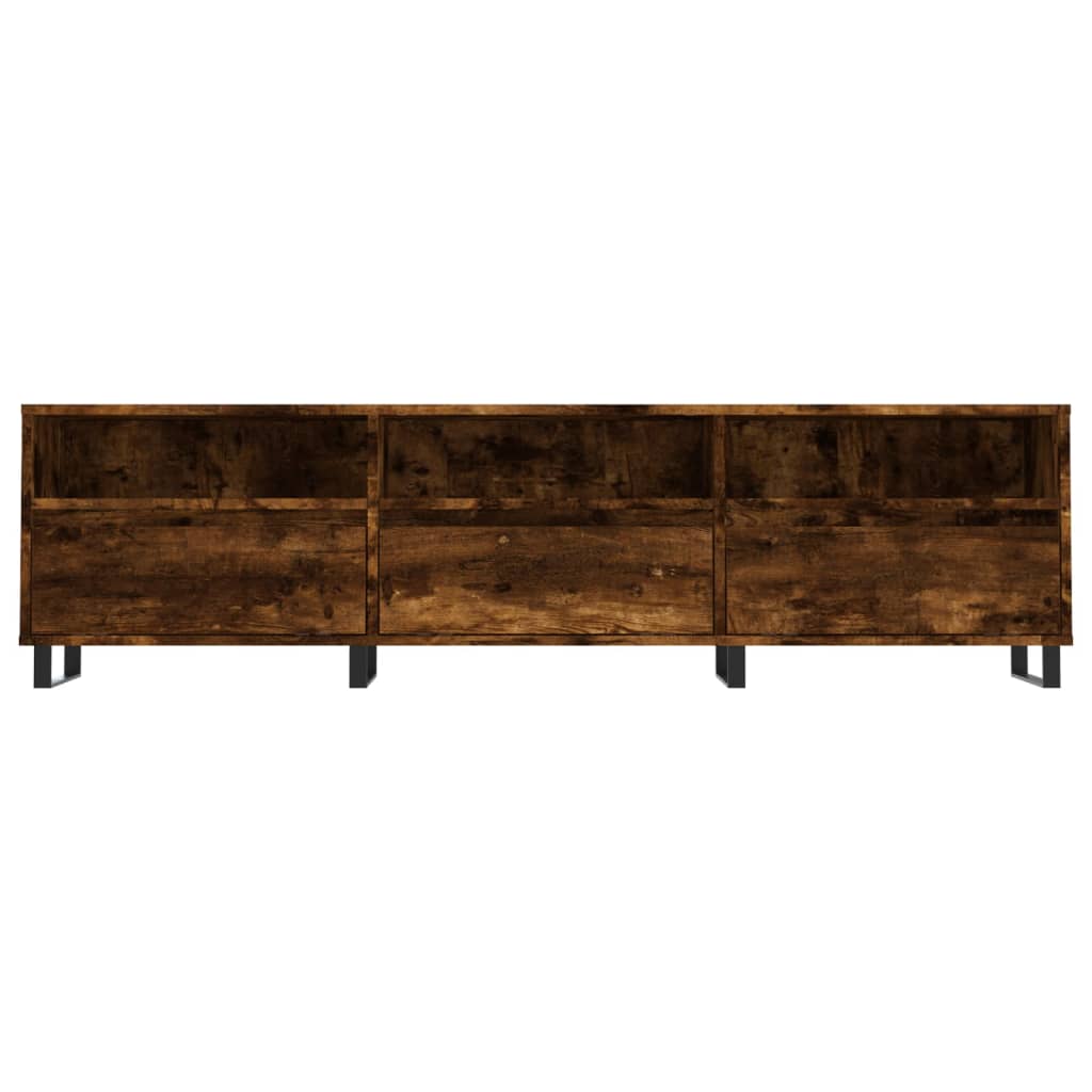TV Cabinet Smoked Oak 150x30x44,5 cm Engineered Wood