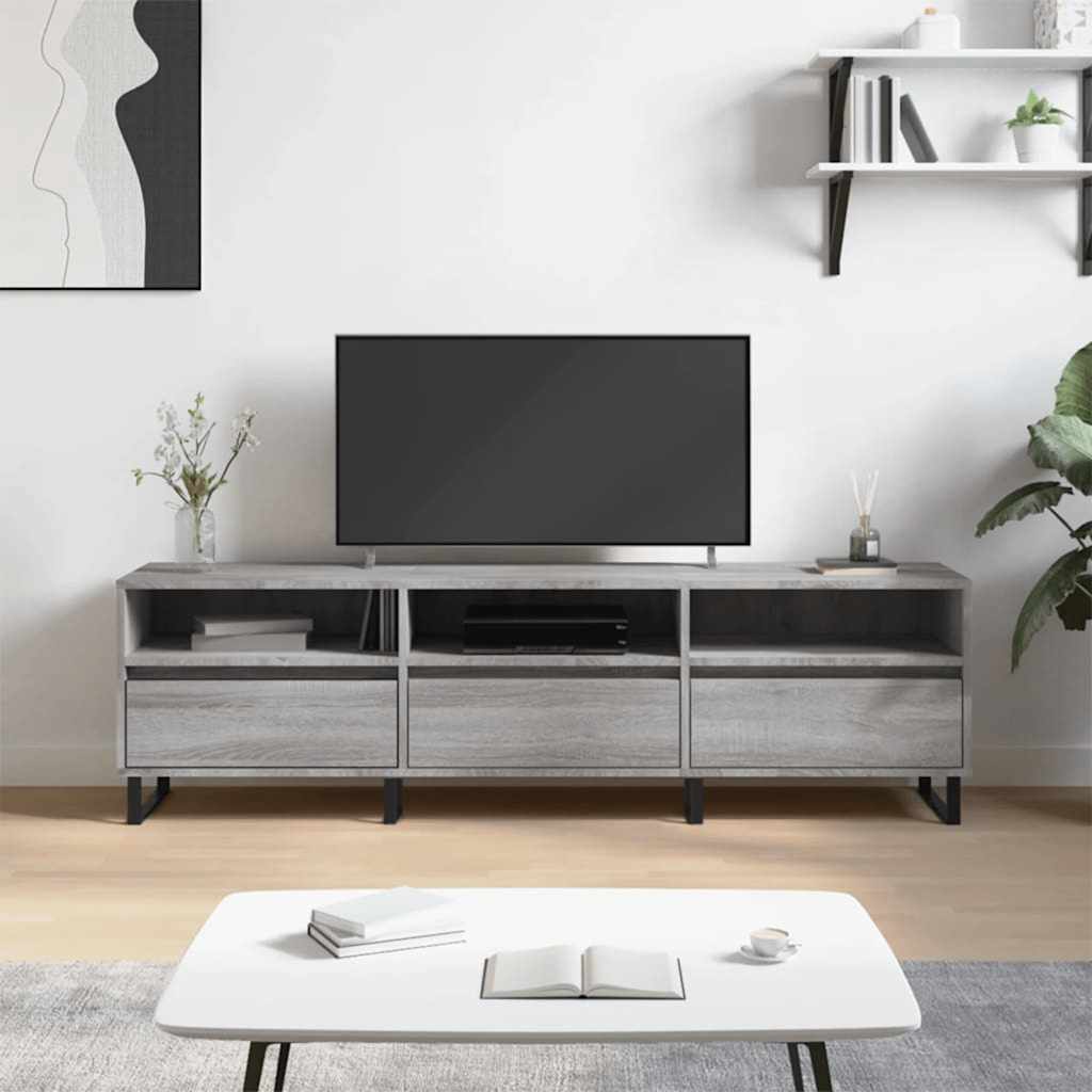 TV Cabinet Grey Sonoma 150x30x44,5 cm Engineered Wood