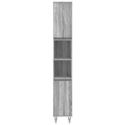 Bathroom Cabinet Grey Sonoma 30x30x190 cm Engineered Wood