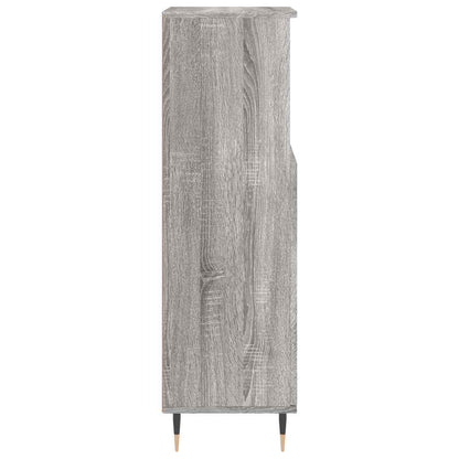 Bathroom Cabinet Grey Sonoma 30x30x100 cm Engineered Wood