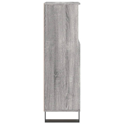Bathroom Cabinet Grey Sonoma 30x30x100 cm Engineered Wood