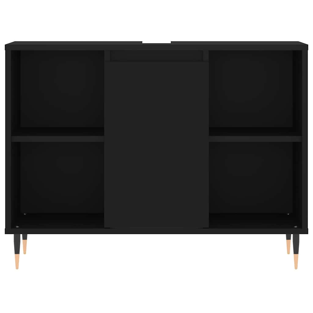 Bathroom Cabinet Black 80x33x60 cm Engineered Wood