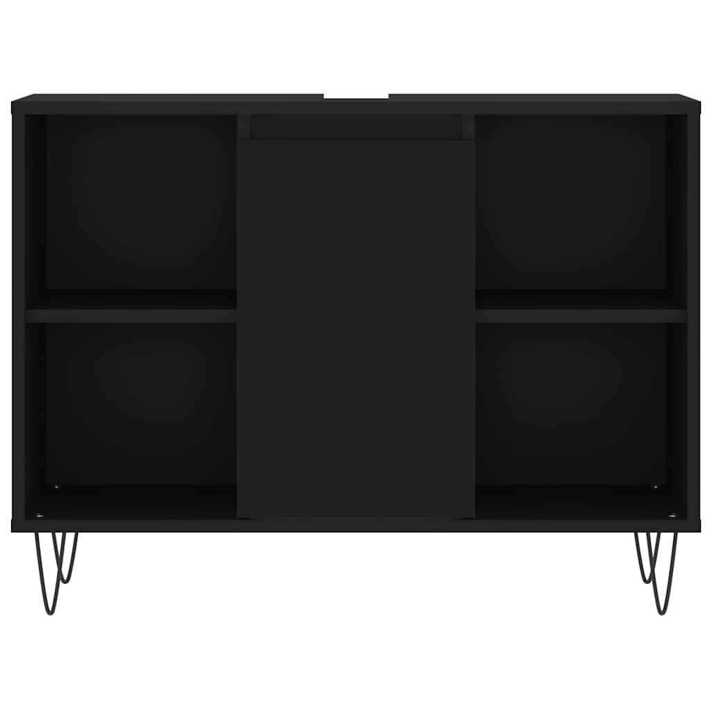 Bathroom Cabinet Black 80x33x60 cm Engineered Wood