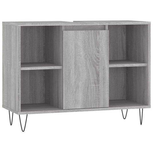 Bathroom Cabinet Grey Sonoma 80x33x60 cm Engineered Wood