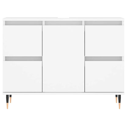 Bathroom Cabinet White 80x33x60 cm Engineered Wood