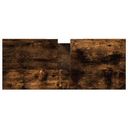 Bathroom Cabinet Smoked Oak 80x33x60 cm Engineered Wood