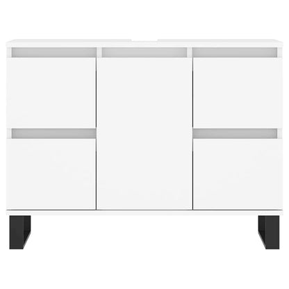 Bathroom Cabinet White 80x33x60 cm Engineered Wood