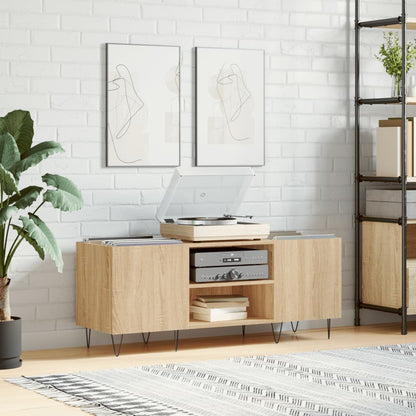 Record Cabinet Sonoma Oak 121x38x48 cm Engineered Wood