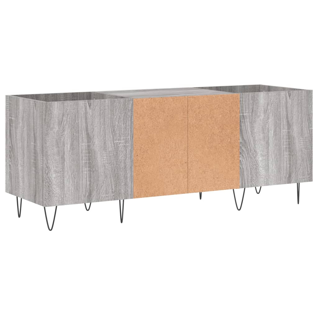 Record Cabinet Grey Sonoma 121x38x48 cm Engineered Wood