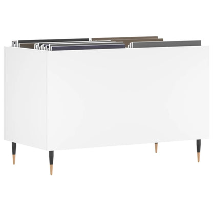 Record Cabinet White 74.5x38x48 cm Engineered Wood