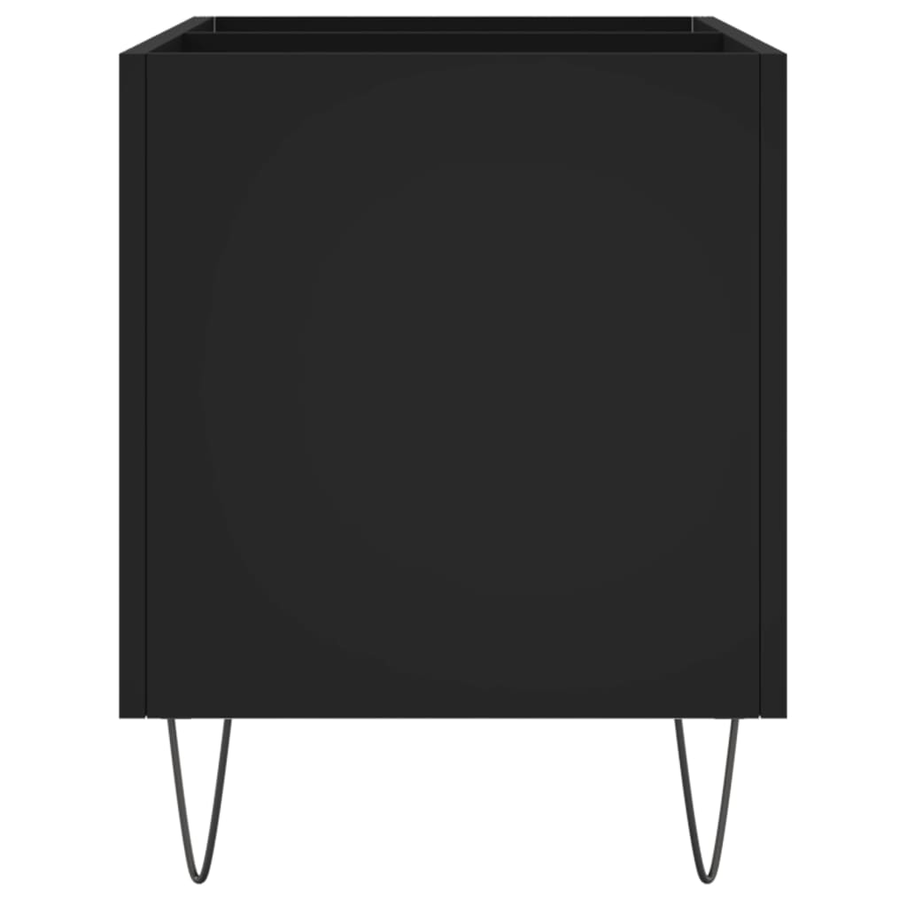 Record Cabinet Black 74.5x38x48 cm Engineered Wood