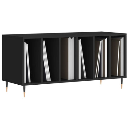 Record Cabinet | Black | Engineered wood | 100x38x48 cm