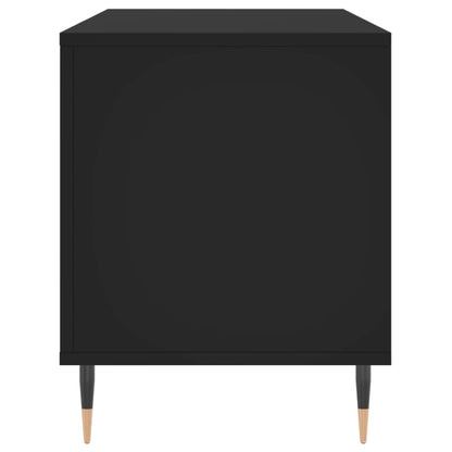 Record Cabinet | Black | Engineered wood | 100x38x48 cm