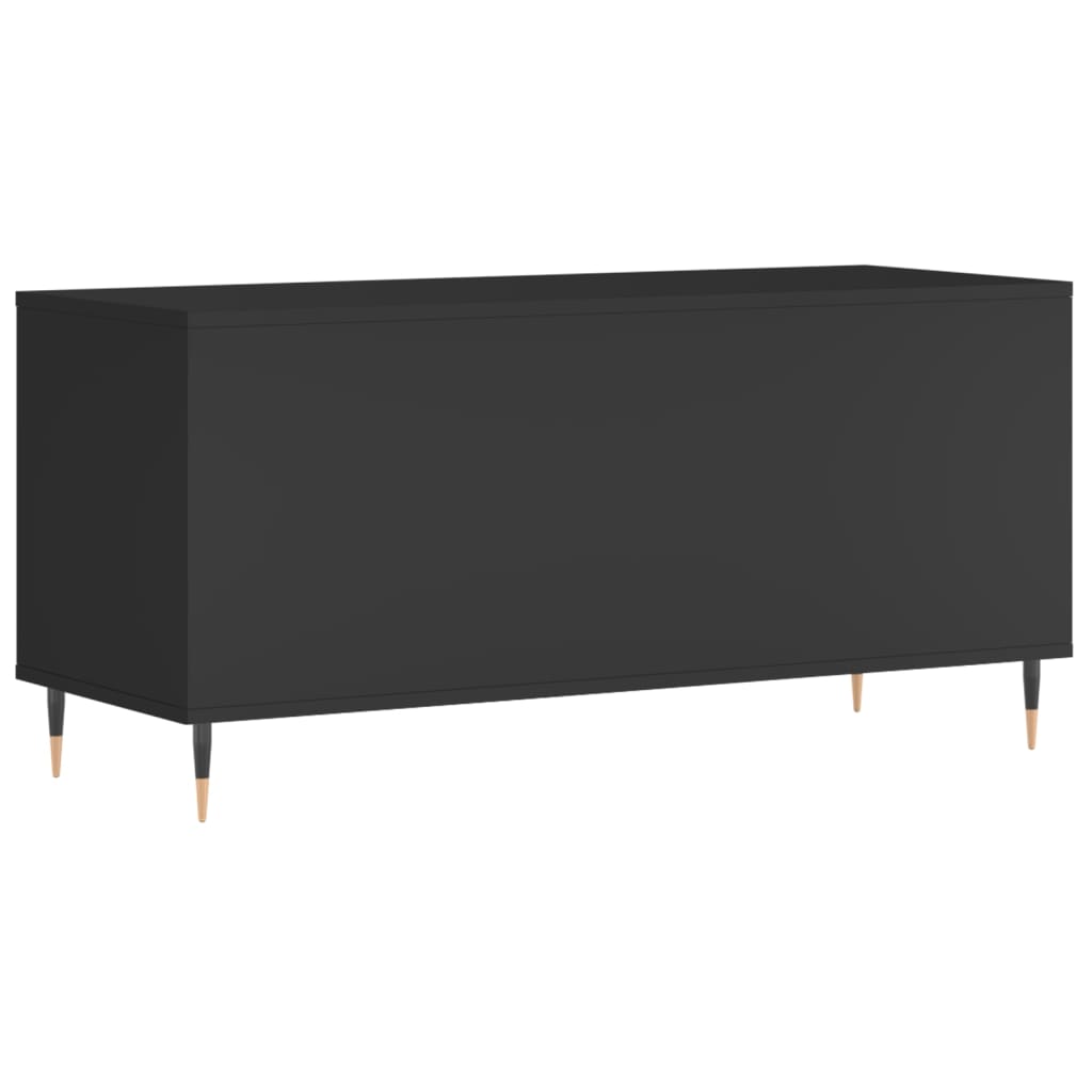 Record Cabinet | Black | Engineered wood | 100x38x48 cm