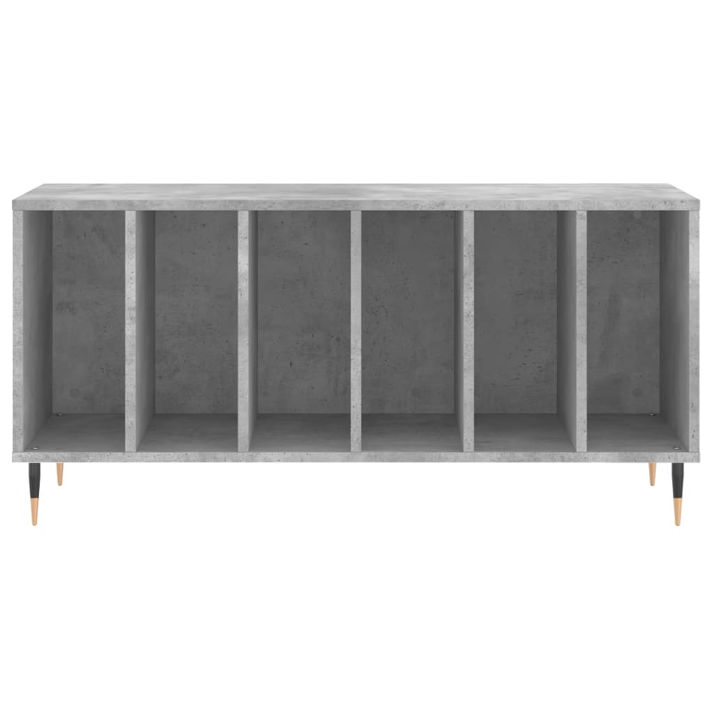 Record Cabinet Concrete Grey 100x38x48 cm Engineered Wood