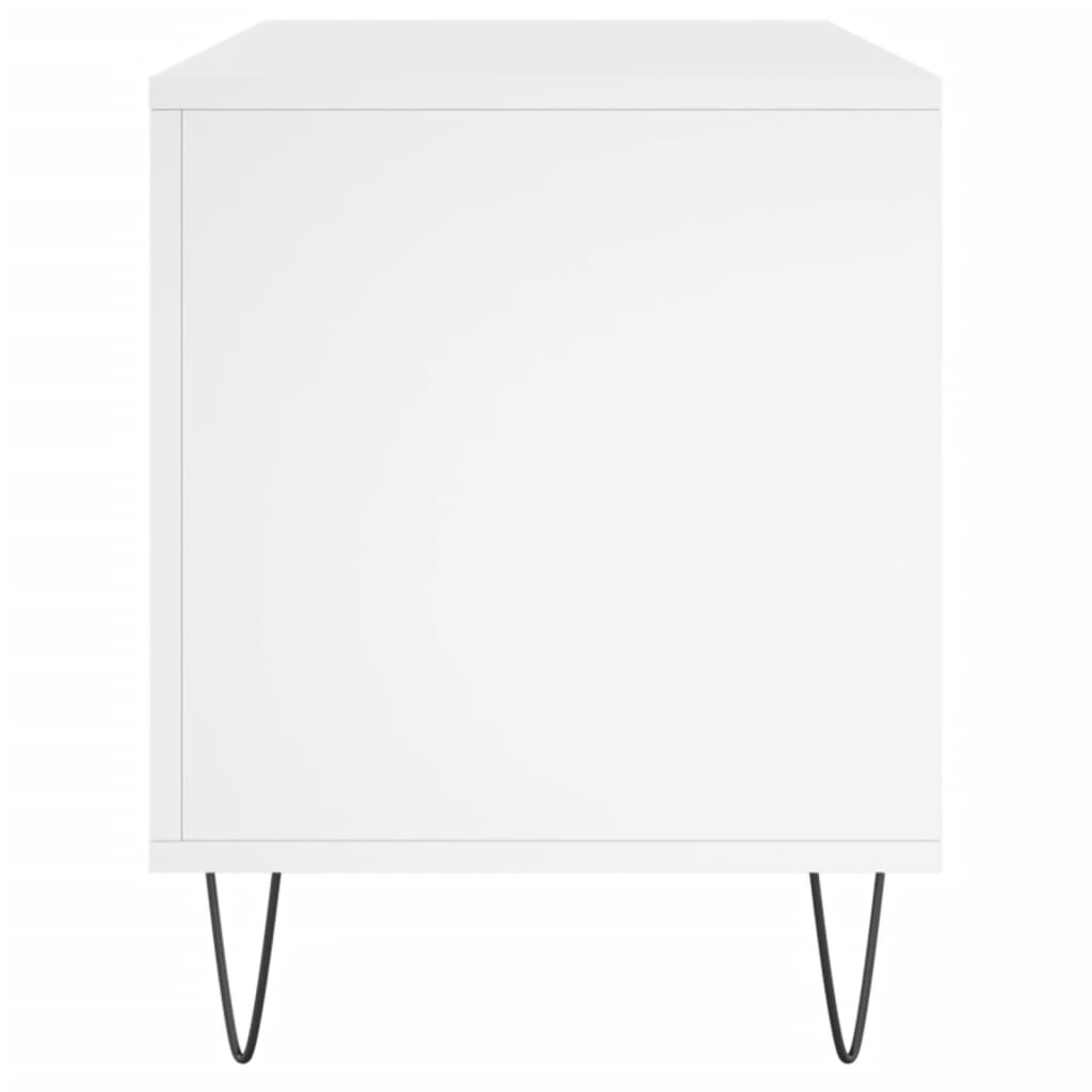 Record Cabinet | White | Engineered wood with iron feet | Medium