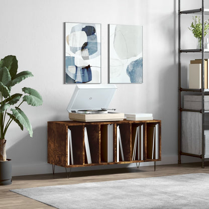 Record Cabinet | Smoked Oak | Engineered Wood | Medium | Record Cabinet