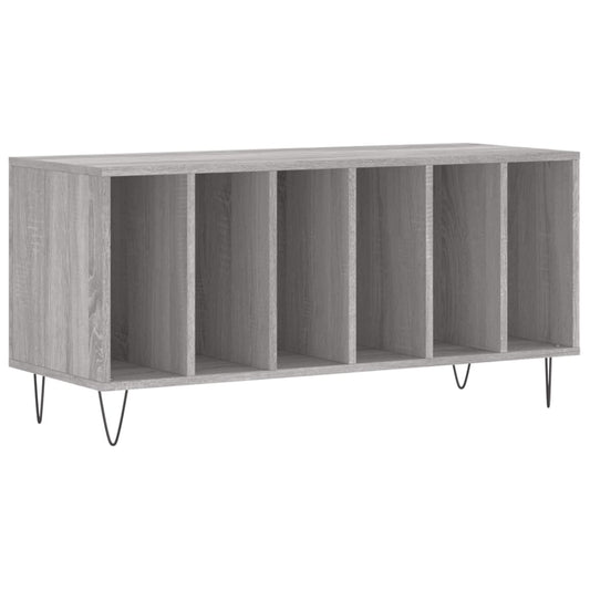 Record Cabinet | Grey Sonoma | Engineered wood, Iron