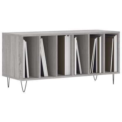 Record Cabinet | Grey Sonoma | Engineered wood, Iron