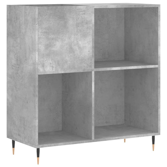 Record Cabinet Concrete Grey 84,5x38x89 cm Engineered Wood