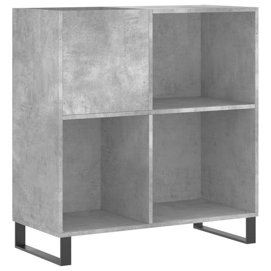 Record Cabinet Concrete Grey 84,5x38x89 cm Engineered Wood