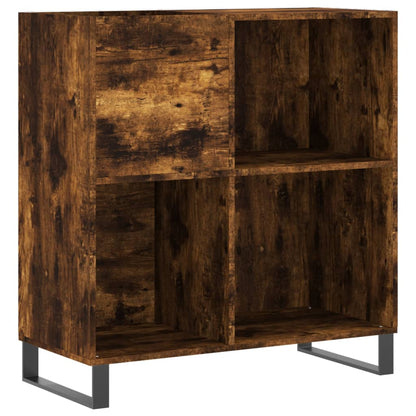Record Cabinet Smoked Oak 84.5x38x89 cm Engineered Wood
