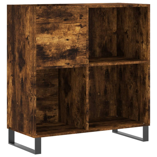 Record Cabinet Smoked Oak 84,5x38x89 cm Engineered Wood