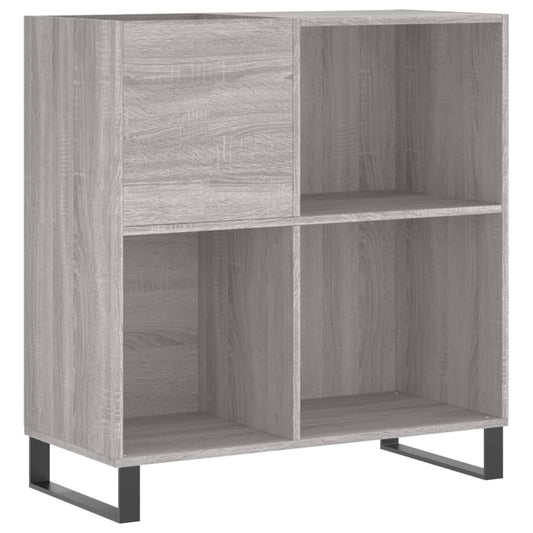 Record Cabinet Grey Sonoma 84,5x38x89 cm Engineered Wood