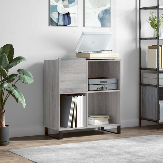 Record Cabinet Grey Sonoma 84,5x38x89 cm Engineered Wood