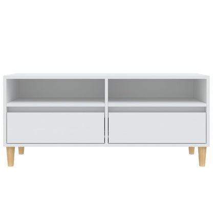 TV Cabinet White 100x34,5x44,5 cm Engineered Wood