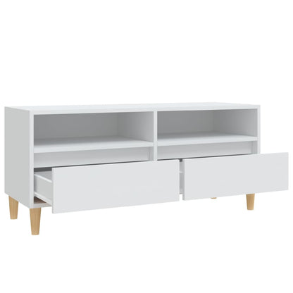 TV Cabinet White 100x34,5x44,5 cm Engineered Wood